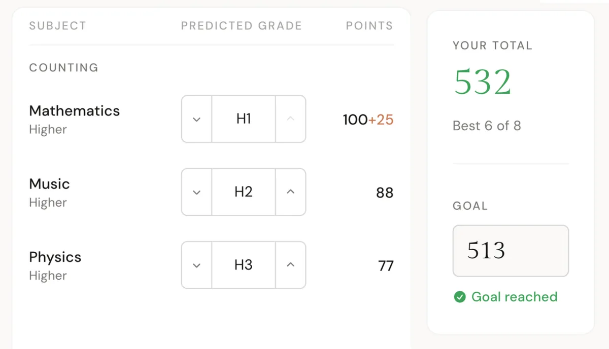 Points Calculator screenshot